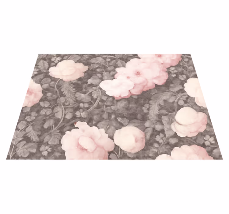 Nature vinyl carpet vintage linen blossom - TenStickers