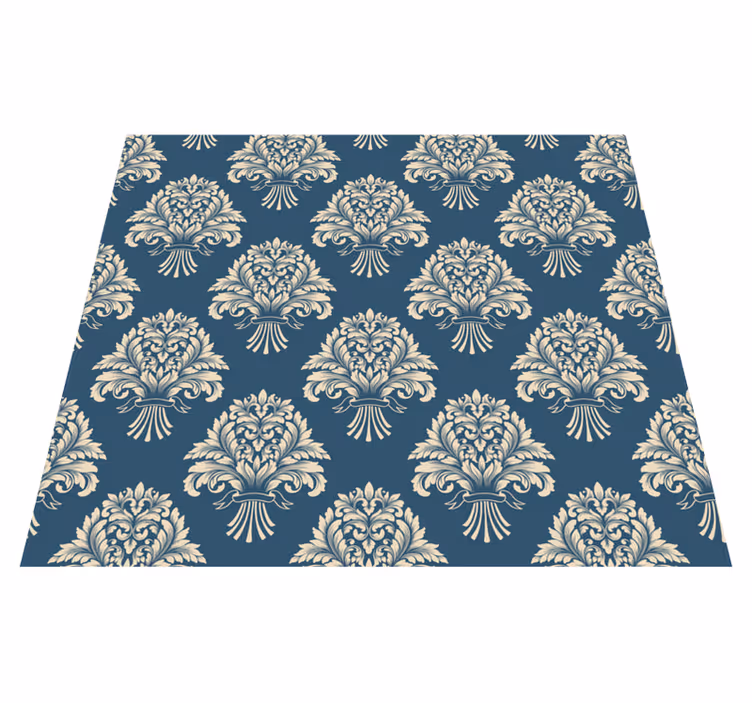 Vintage vinyl carpet with baroque floral design - TenStickers