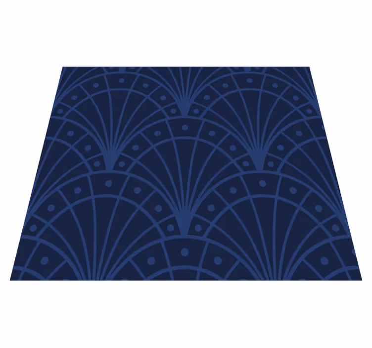 Vintage vinyl carpet in navy blue art deco - TenStickers
