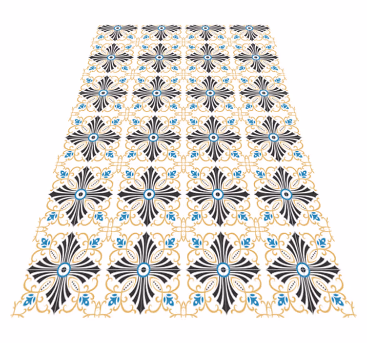 Vintage vinyl carpet with retro spiral pattern - TenStickers