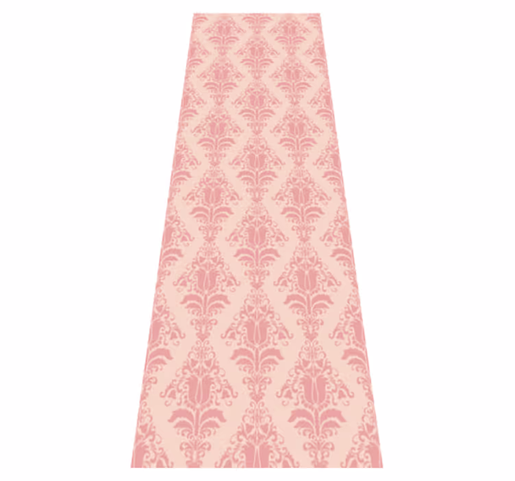 Vintage vinyl carpet french provincial pink floral - TenStickers