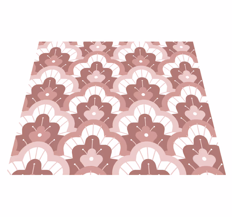 Vintage vinyl carpet in vintage pink wallpaper - TenStickers