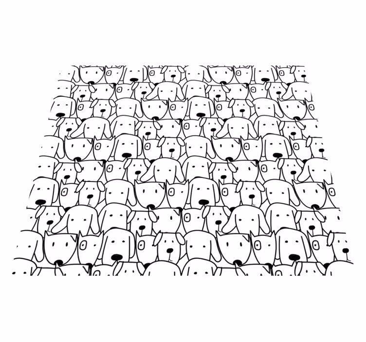 Animal vinyl carpet cute dog design - TenStickers