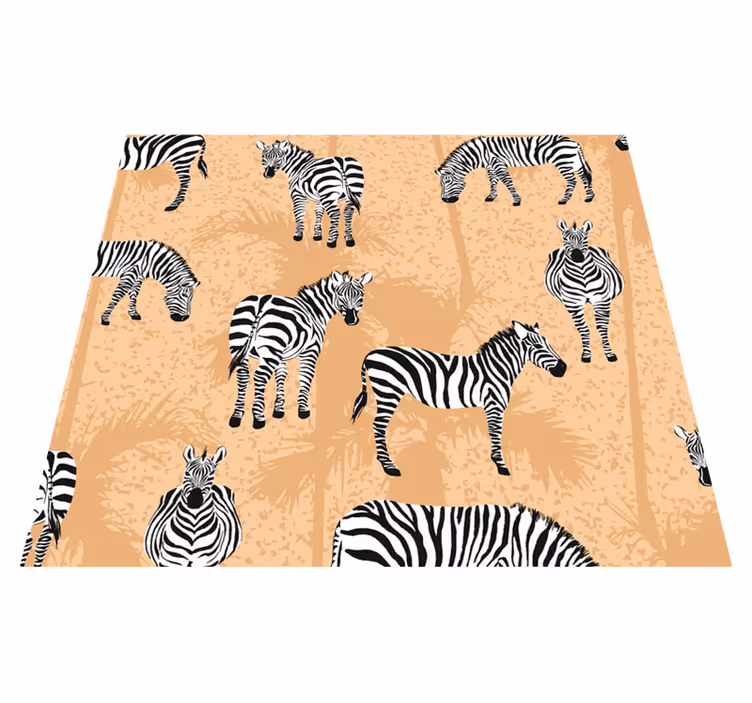 Animal vinyl carpet zebra wallpaper for bathroom - TenStickers