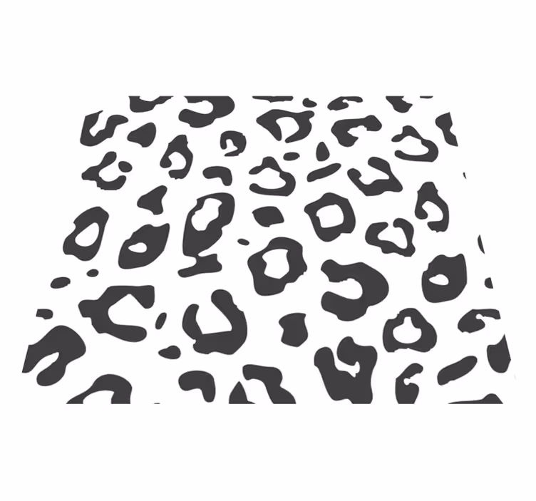 Black leopard animal vinyl carpet - TenStickers