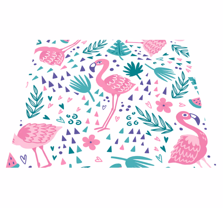 Flamingo pattern animal vinyl carpet - TenStickers