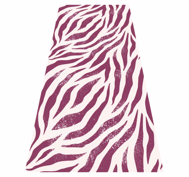 Animal vinyl carpet in purple and white zebra pattern - TenStickers