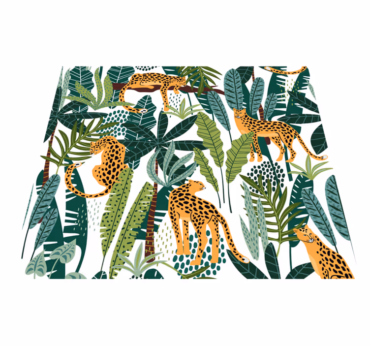 Tropical pattern animal vinyl carpet - TenStickers