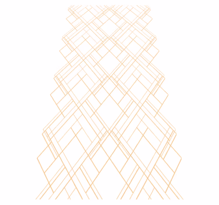 Modern vinyl carpet with golden abstract lines - TenStickers
