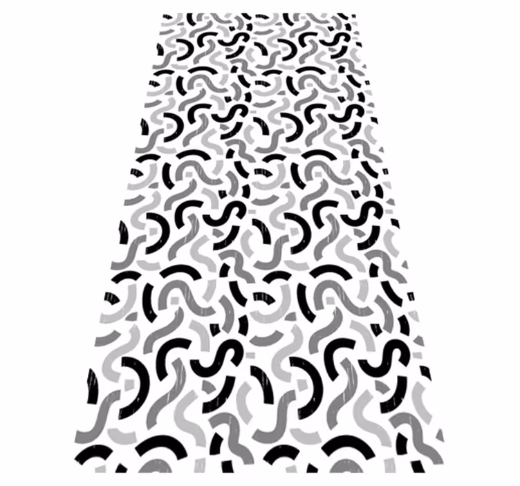 Texture vinyl carpet in black and white shapes - TenStickers