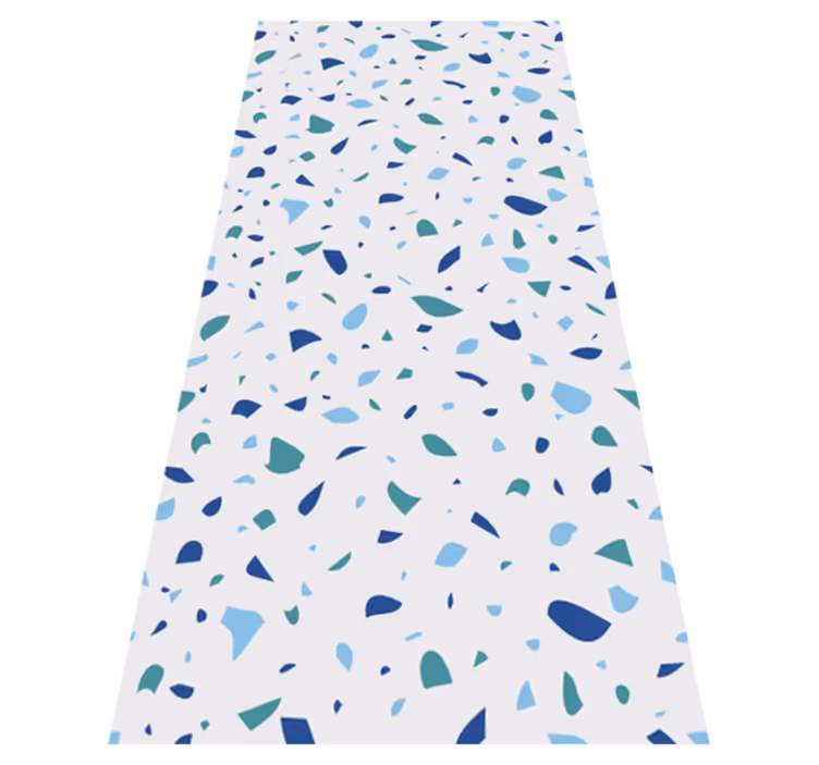 Texture vinyl carpet in blue tones terrazzo - TenStickers