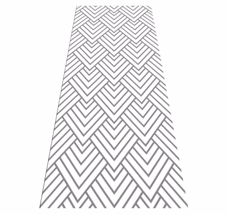 Texture vinyl carpet geometric white triangle design - TenStickers