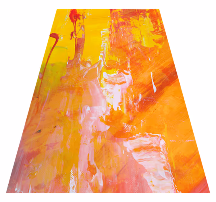 Texture vinyl carpet with orange abstract design - TenStickers