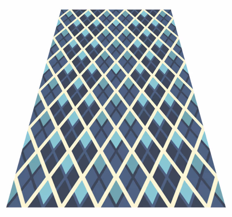 Texture vinyl carpet with abstract multicolored diamonds - TenStickers