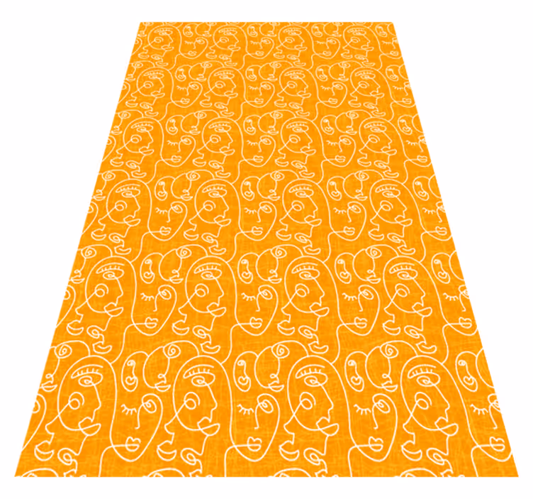 Texture vinyl carpet abstract orange women design - TenStickers