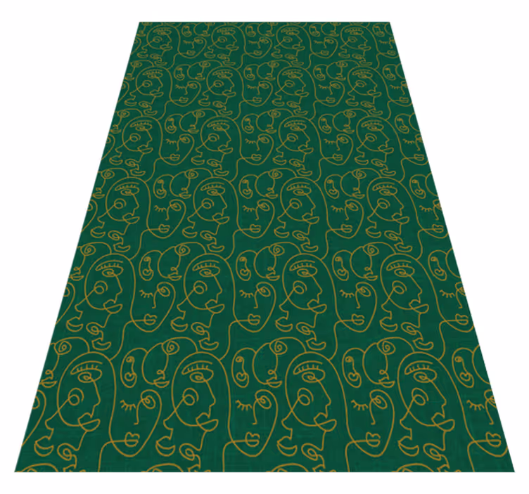 Texture vinyl carpet abstract green women design - TenStickers