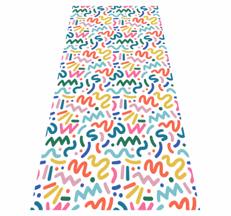 Texture vinyl carpet in abstract colored shapes - TenStickers
