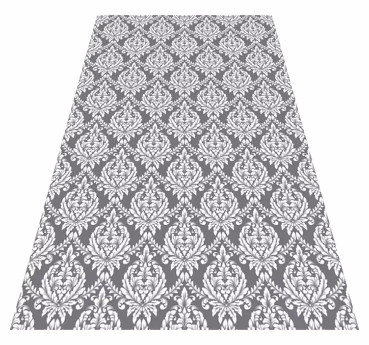 Texture vinyl carpet grey damask design - TenStickers