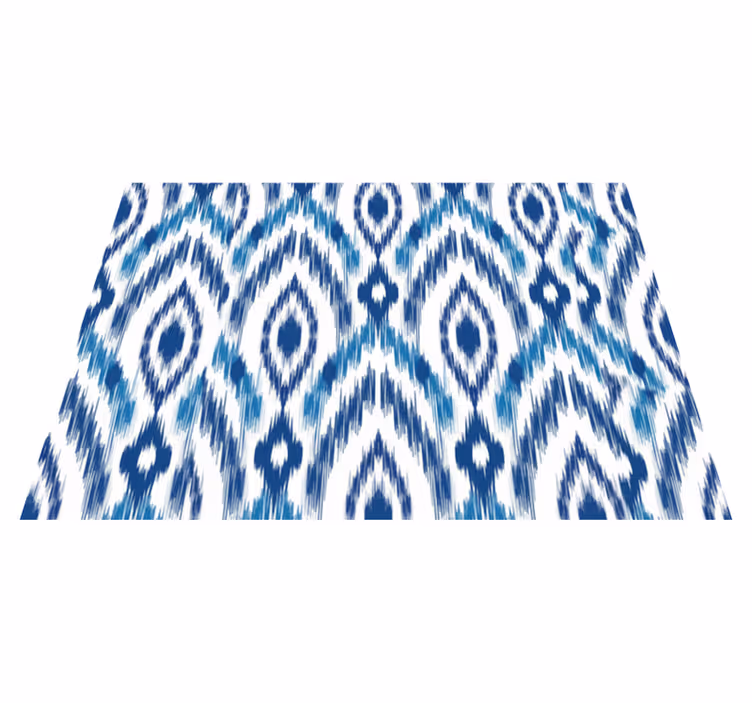 Texture vinyl carpet blue ikat design - TenStickers