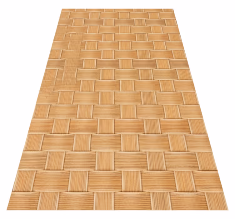 Texture vinyl carpet natural wicker grid design - TenStickers