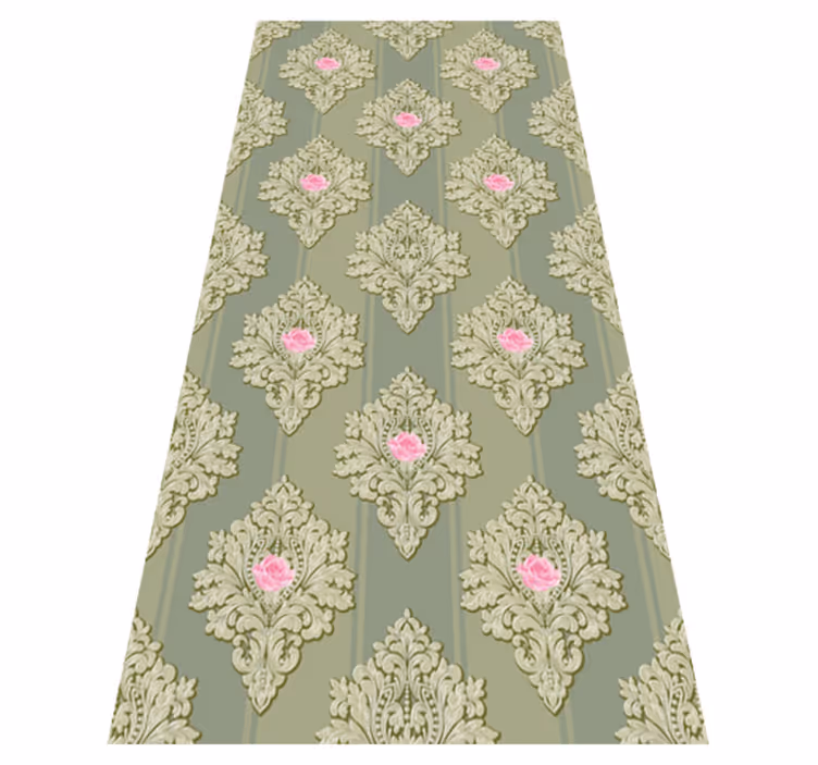 Vintage vinyl carpet in french green pattern - TenStickers