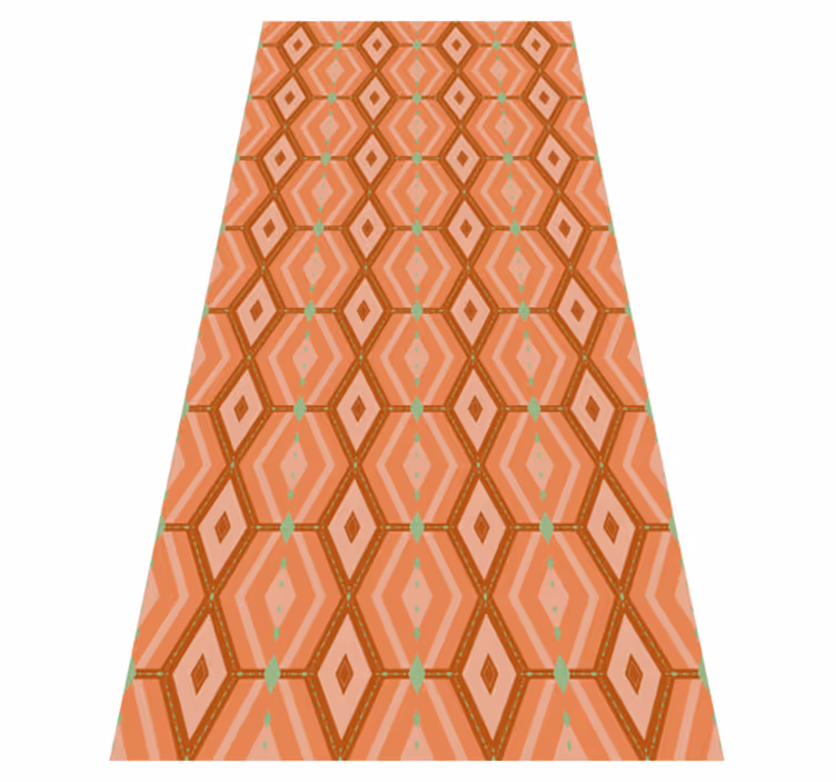 Vintage vinyl carpet in 30s autumn colors geometric - TenStickers