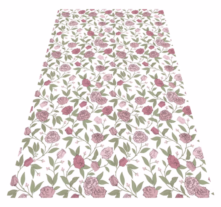 Vintage vinyl carpet pale pink vintage roses - TenStickers