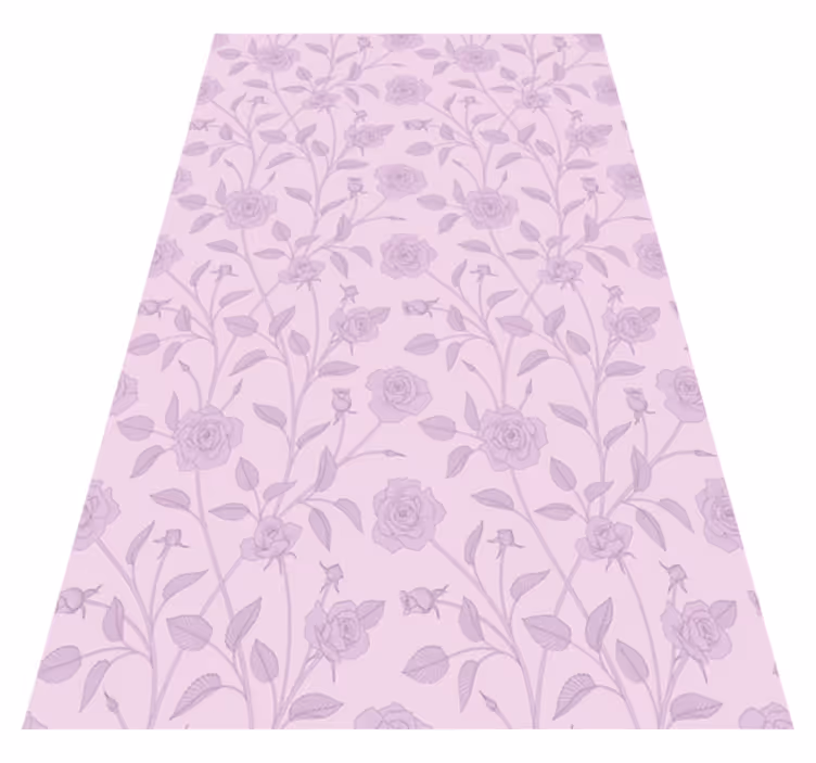 Vintage vinyl carpet purple rose oil painting - TenStickers