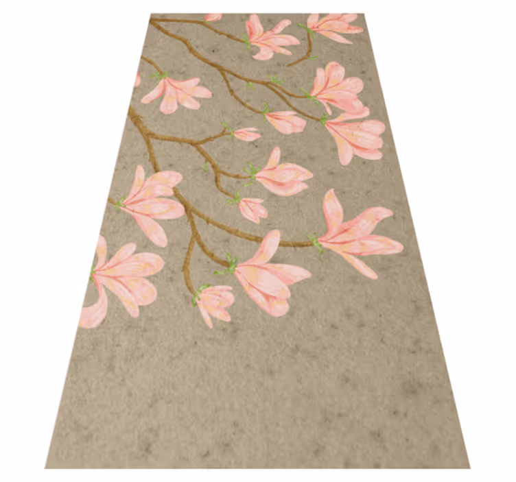 Vintage vinyl carpet in vintage style magnolia - TenStickers