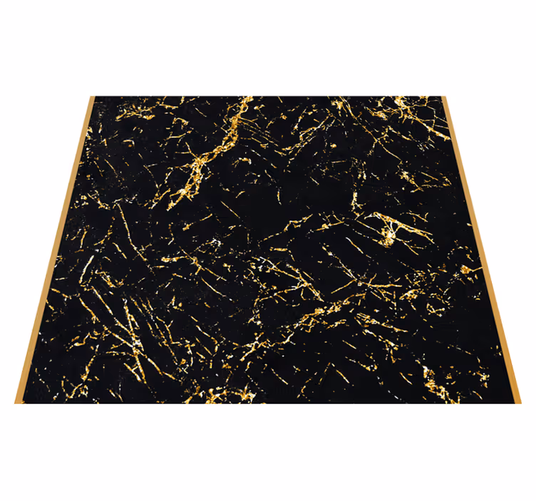 Black and gold marble texture vinyl carpet - TenStickers