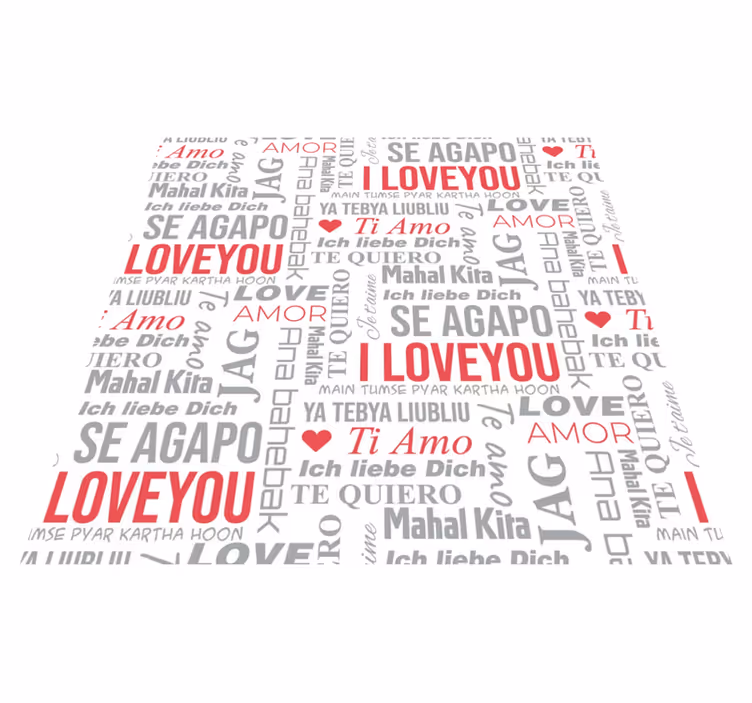 Custom vinyl carpet je t'aime - TenStickers