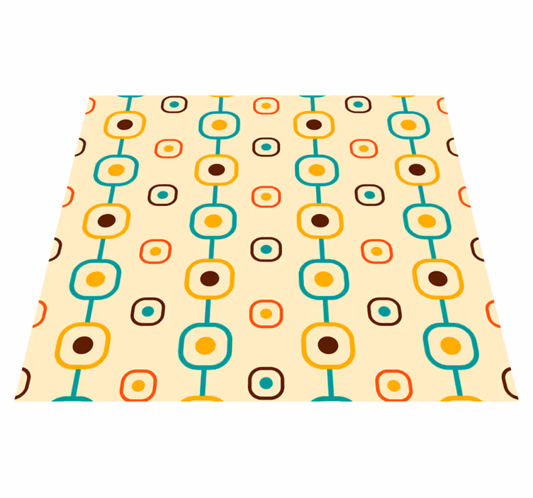 Vintage vinyl carpet 60s geometric design - TenStickers