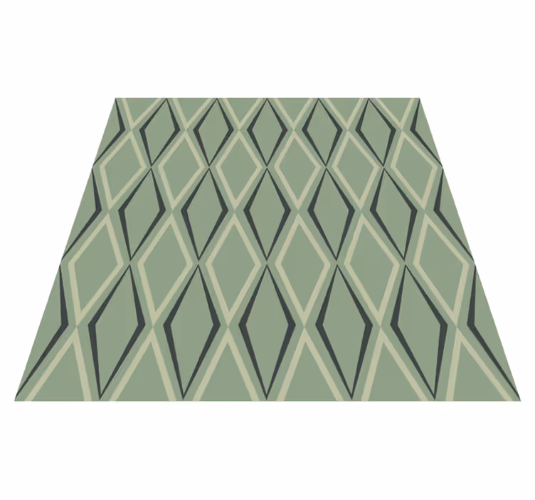 Vintage vinyl carpet 1930s green diamonds - TenStickers