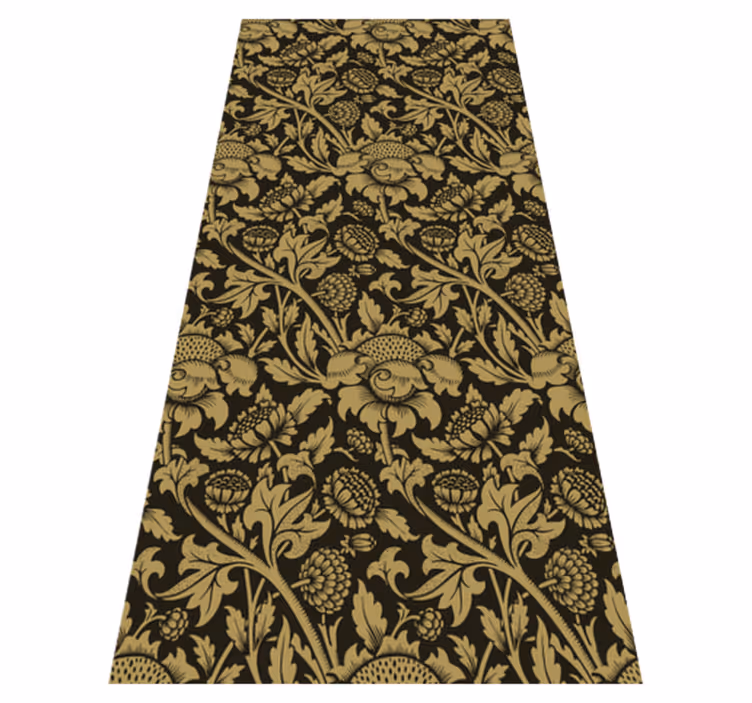 Vintage vinyl carpet with classic french florals - TenStickers