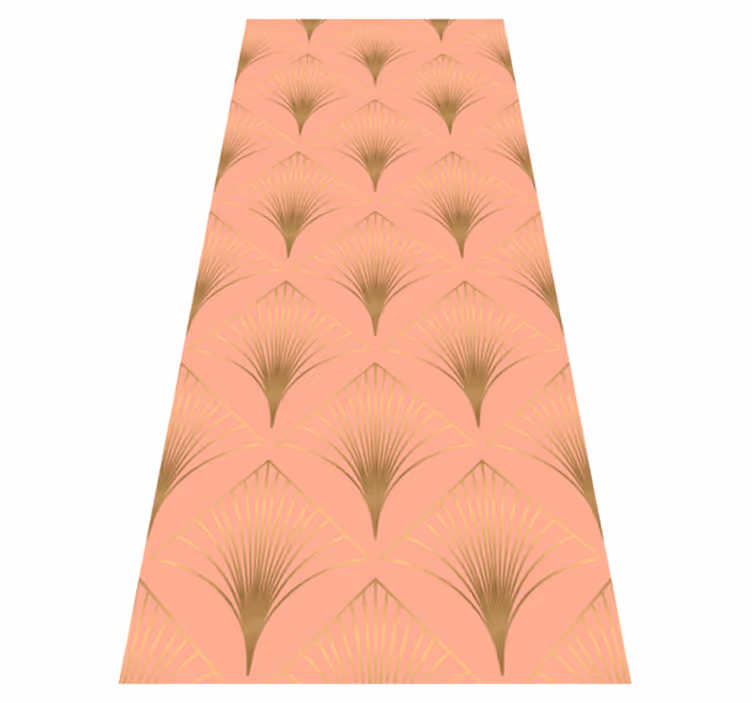 Vintage vinyl carpet with golden arrowhead design - TenStickers