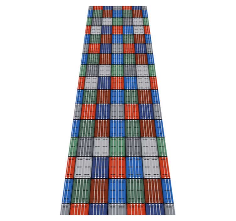 Vintage vinyl carpet with dark metal boxes - TenStickers