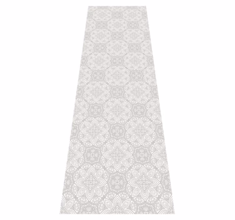 Vintage vinyl carpet in gray ethnic design - TenStickers