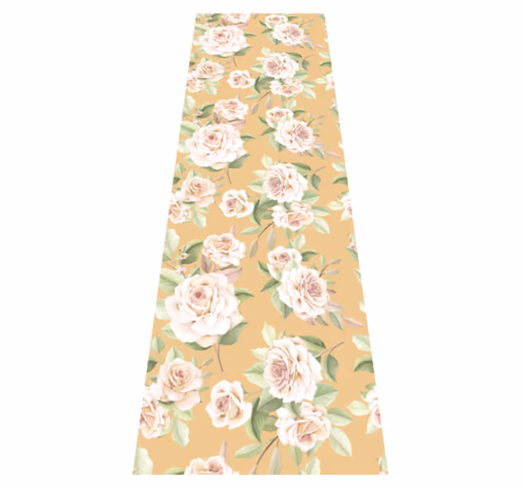 Vintage vinyl carpet french provincial roses pattern - TenStickers