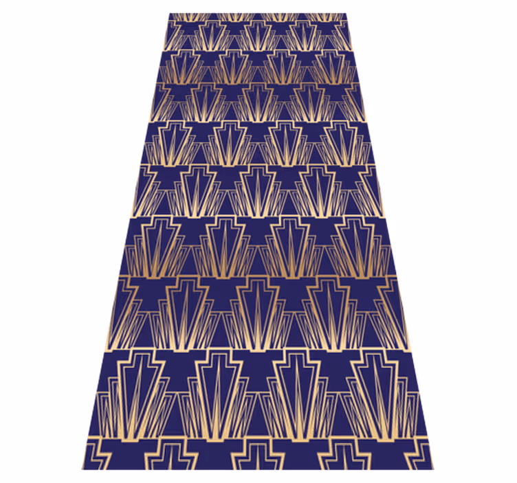 Vintage vinyl carpet with gradient gold design - TenStickers