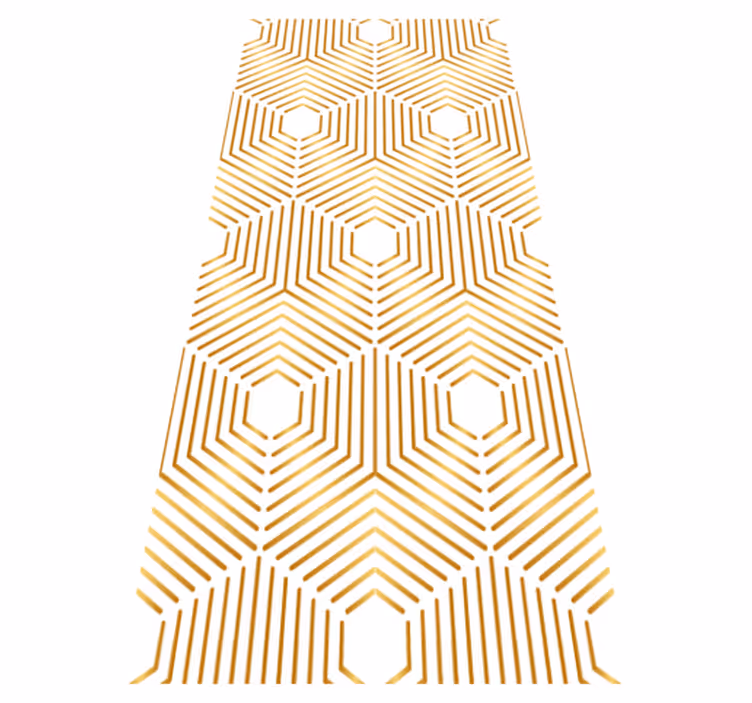 Vintage vinyl carpet gold squares art decor style - TenStickers