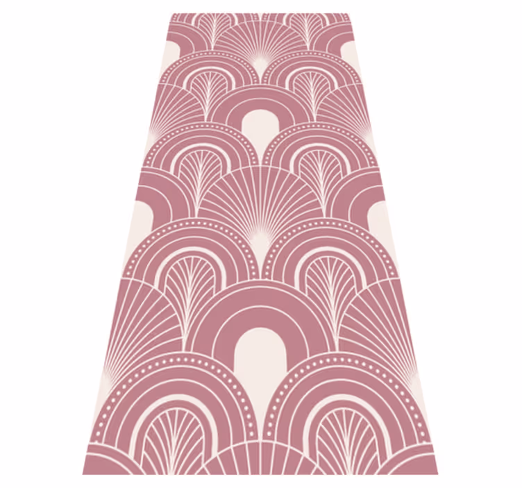 Vintage vinyl carpet in rose gold arc decor style - TenStickers