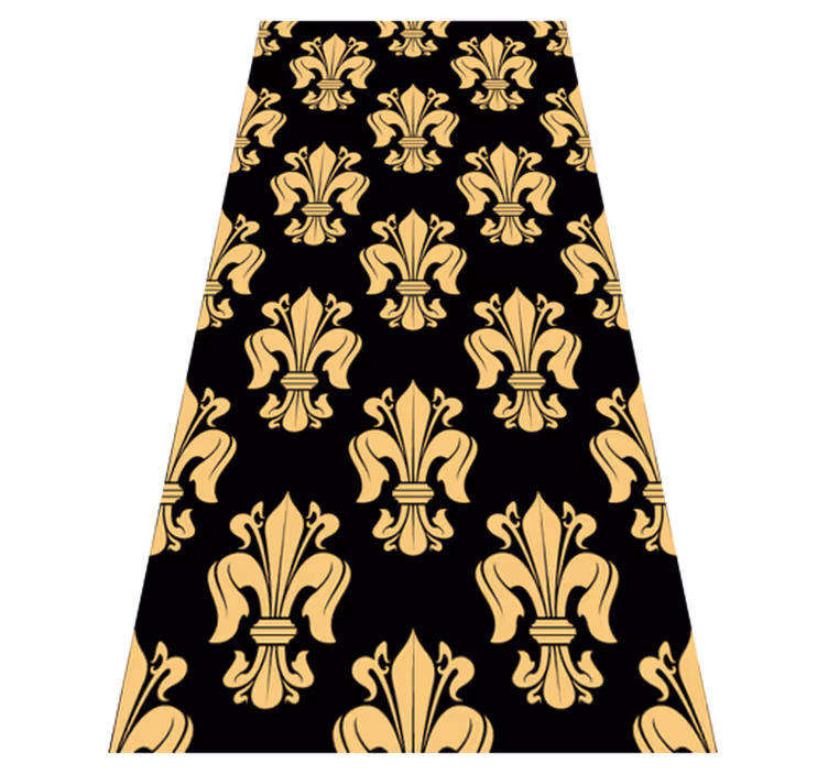 Vintage vinyl carpet with lily flower design - TenStickers