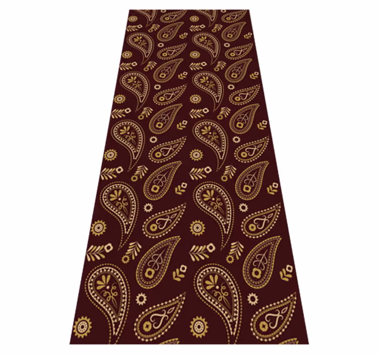 Vintage vinyl carpet with timeless indian design - TenStickers