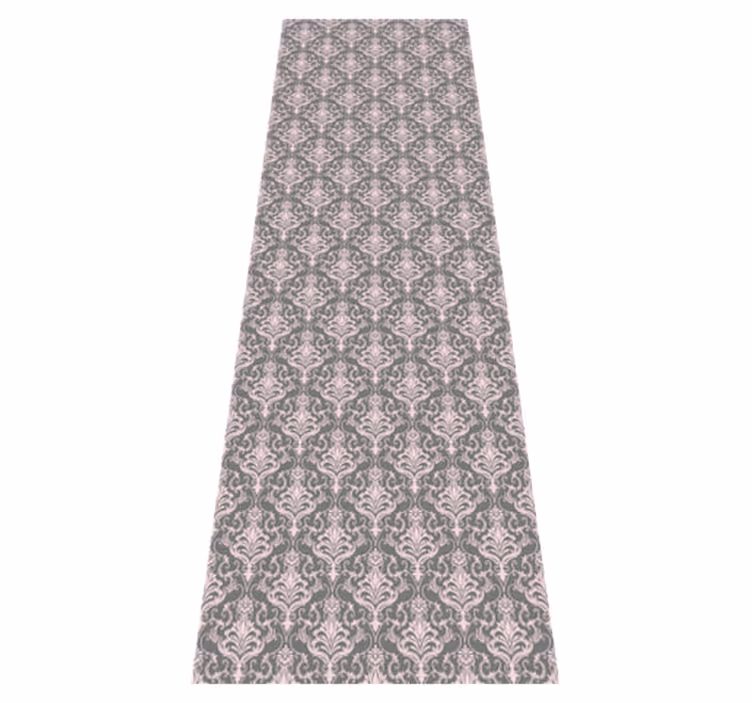 Vintage vinyl carpet with dark gray and pink stripes - TenStickers