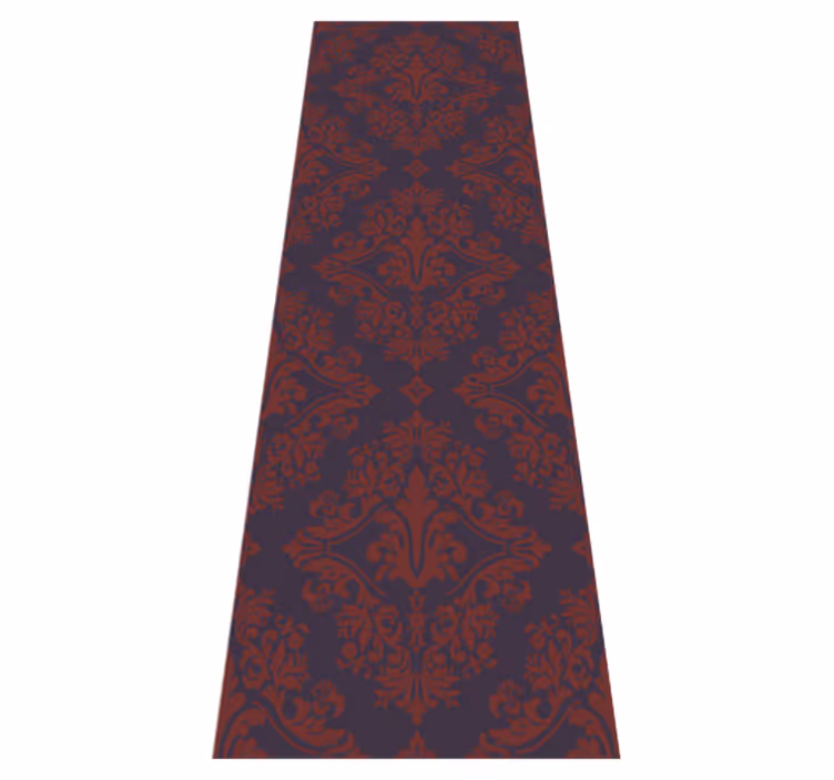 Vintage vinyl carpet in a retro red and purple design - TenStickers