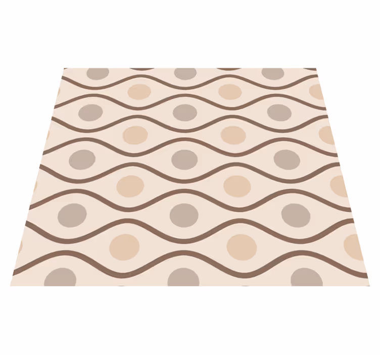 Vintage vinyl carpet in 70s beige style - TenStickers