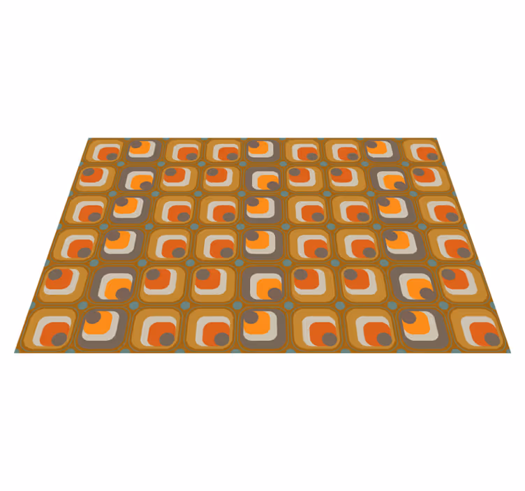Vintage vinyl carpet 70s retro squares design - TenStickers