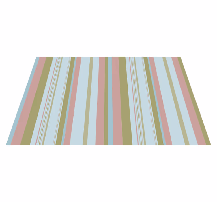 Vintage vinyl carpet in blue and green 80's stripes - TenStickers