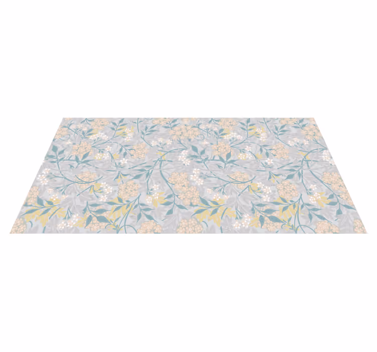 Vintage vinyl carpet with 80s elegant floral design - TenStickers