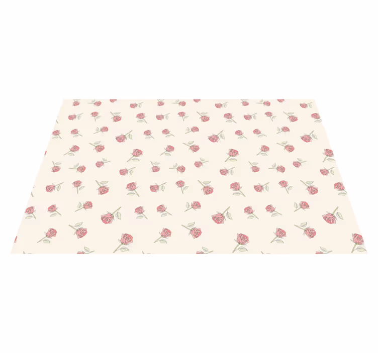 Vintage vinyl carpet romantic vintage rose design - TenStickers